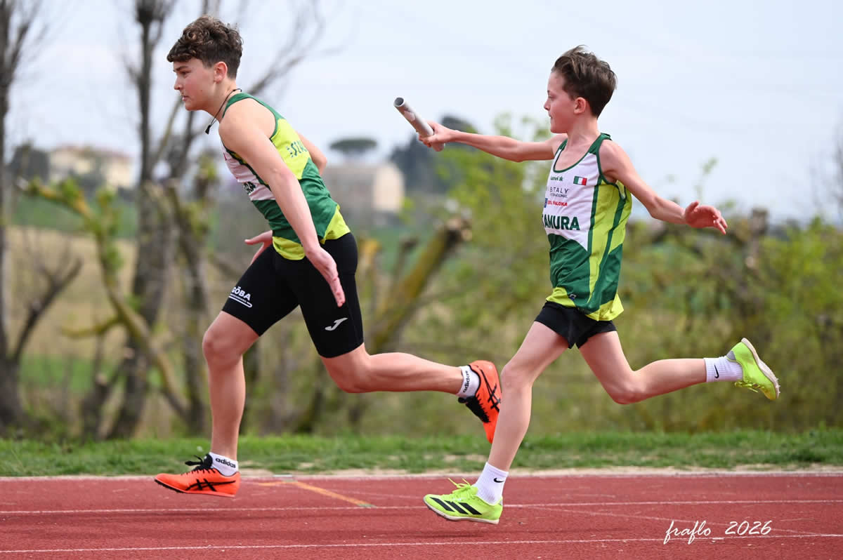 staffetta giovanile atletica leggera pista La Vescovara Osimo 2026